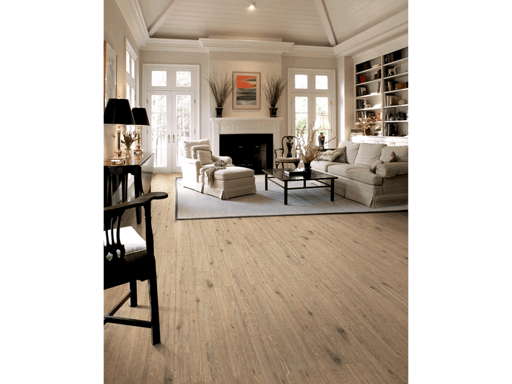 wood look tile-White oak showroom